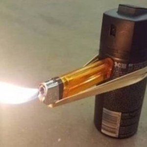 Selbstgebauter Flammenwerfer