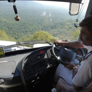 Volvo Bus Driver Showing inch Perfect Turning skills on Extreme Hairpin bends