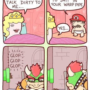 Mario scheißt in die Warpröhre