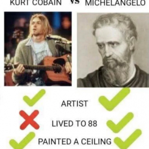Kurt Cobain Vs Michelangelo