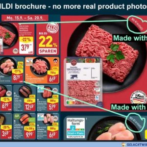 Bilder mit KI erstellt und Fleisch aus Menschenfleisch hergestellt
