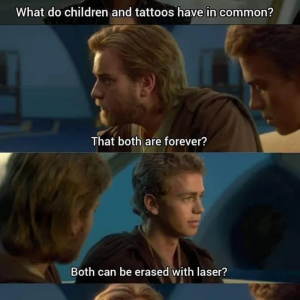 Kinder und Tattoos sind sich ähnlich