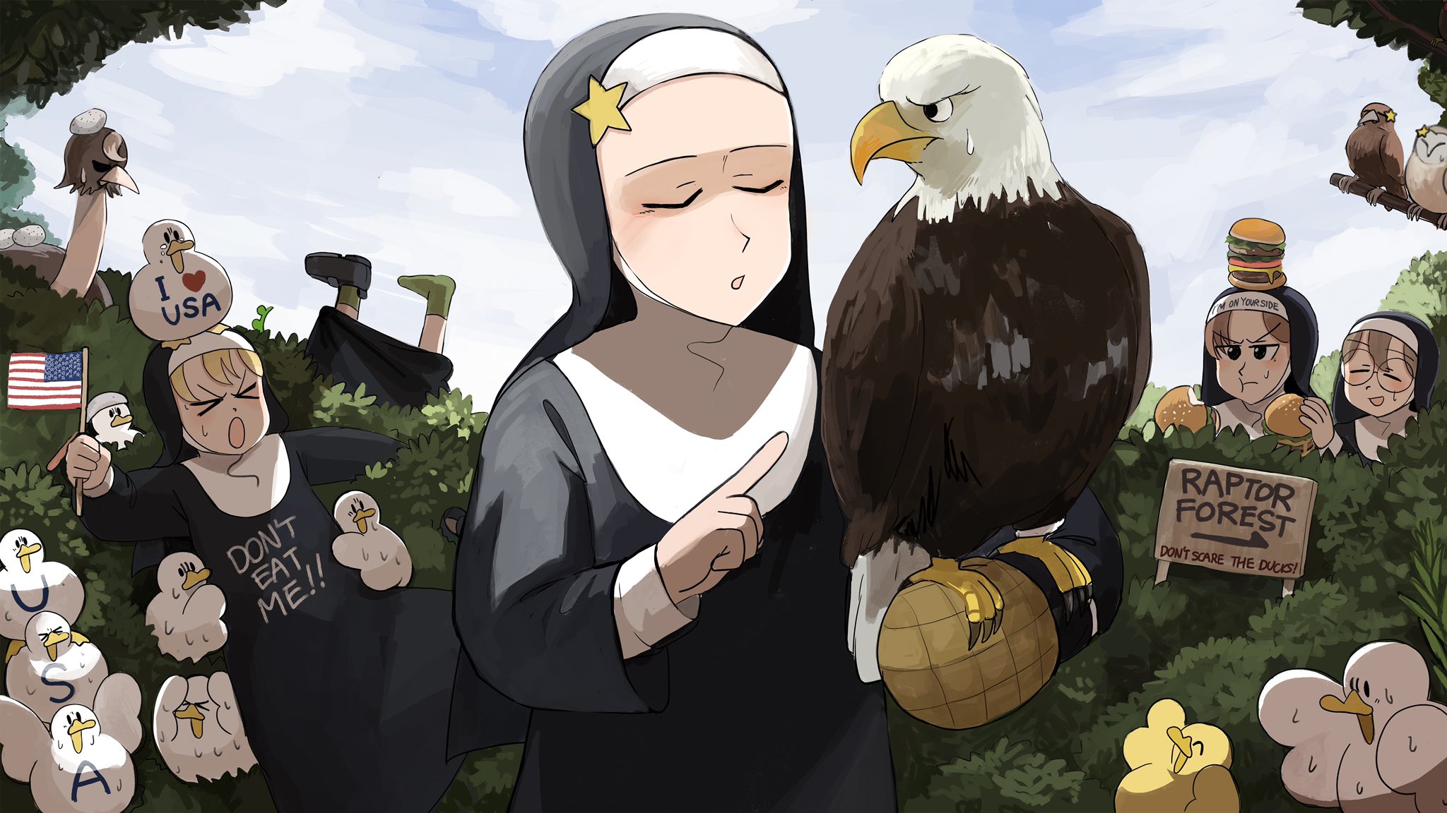 Schon mal Nonnen mit Adlern gesehen?