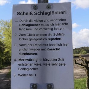 Herr Karacho beschädigt die Planierung