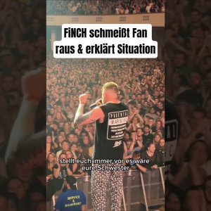 FINCH SETZT KLARES ZEICHEN: Fan fliegt wegen Belästigung raus 👀 #finch #deutschrap #konzert