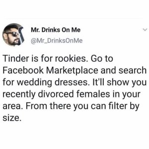 Facebook Marketplace > Tinder