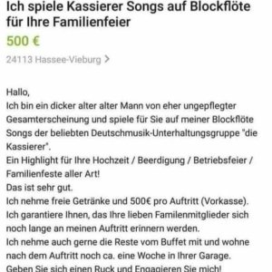 Würde engagieren.