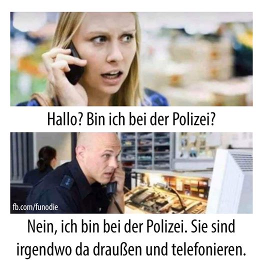 Bin ich bei der Polizei