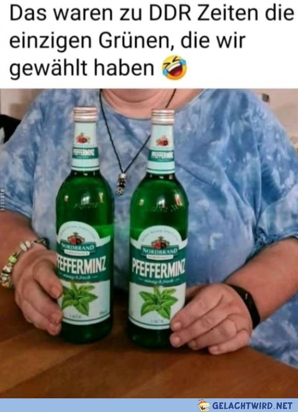 Das Volk trinkt grün