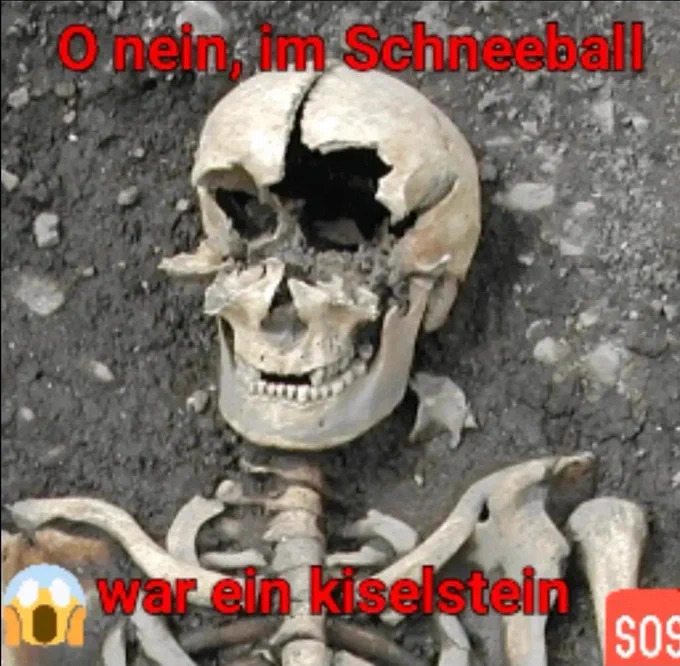 Das war ein großer Kiesel