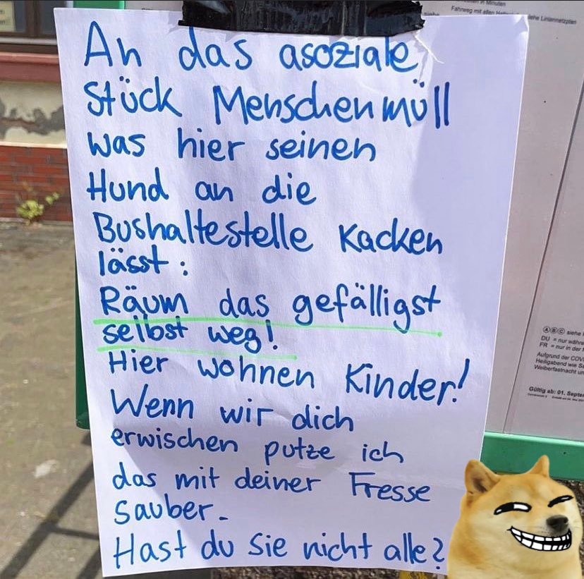 dEnK dOCh EiNEr MaL An dIE kInDER