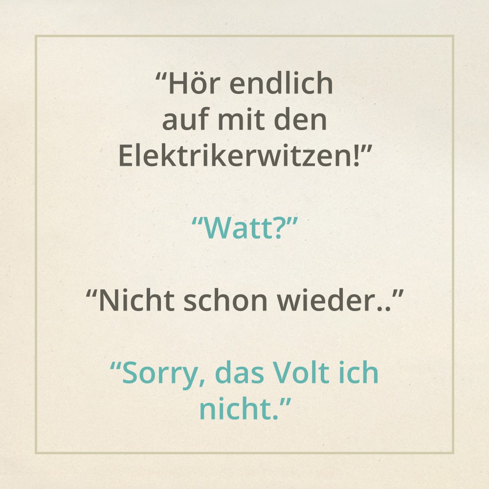 Elektriker Witz