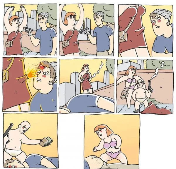 Frau überfallen