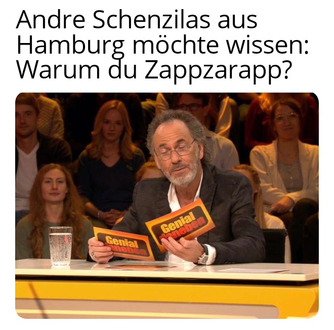 Ich kein Zappzarapp!