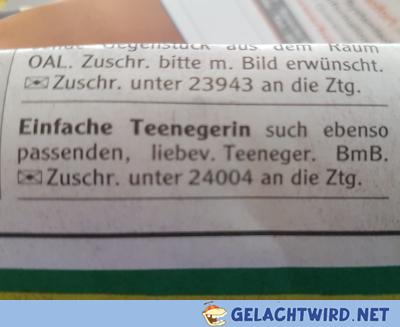 Junge N. auf Liebessuche