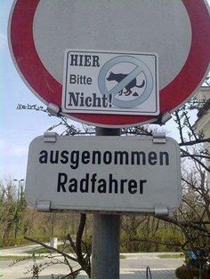 Kackende Radfahrer