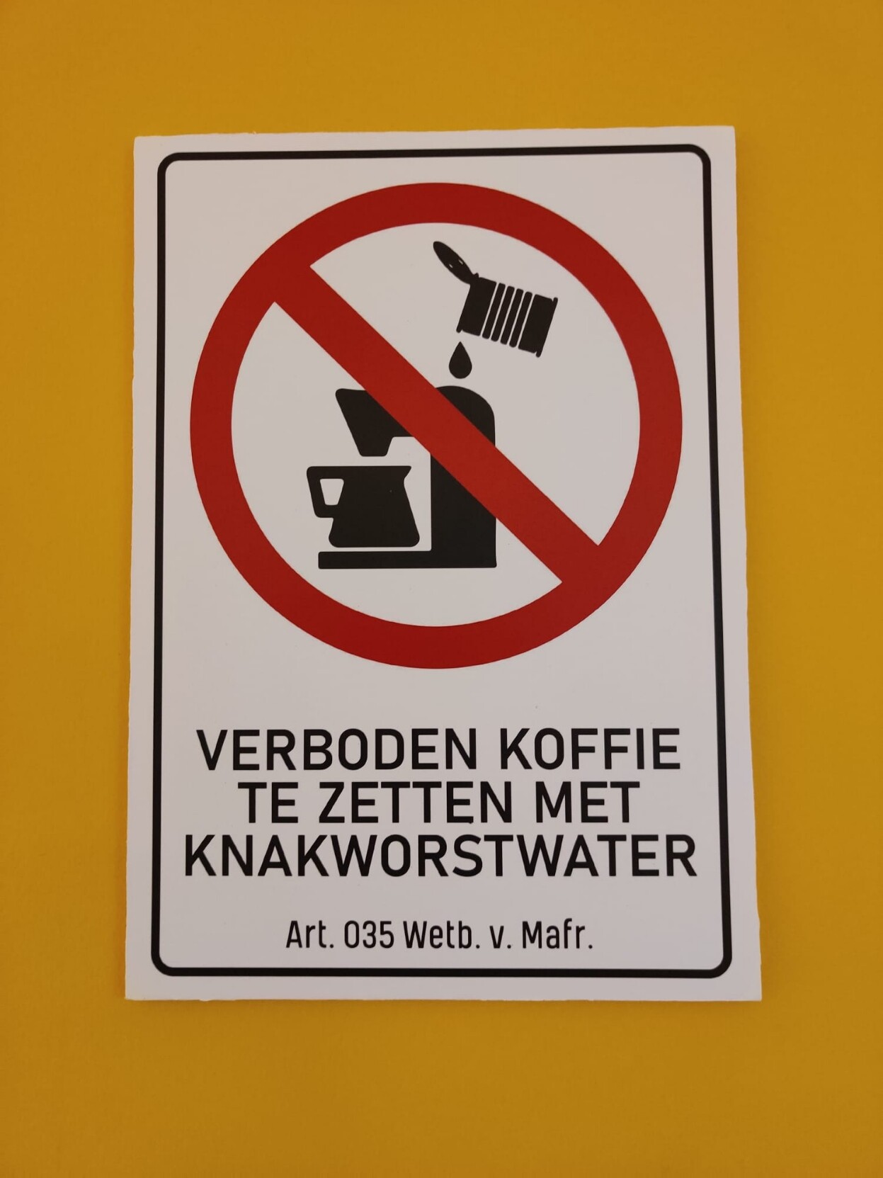 Kein Kaffee mit Knakworstwater