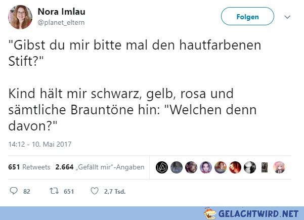 kind war wohl farbenblind