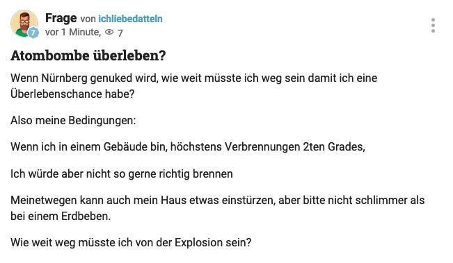 Kleiner Forderungskatalog