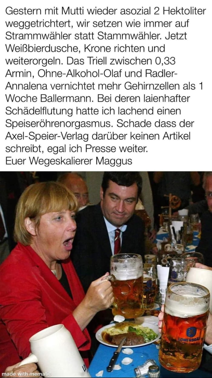 lel schon wieder der Maggus