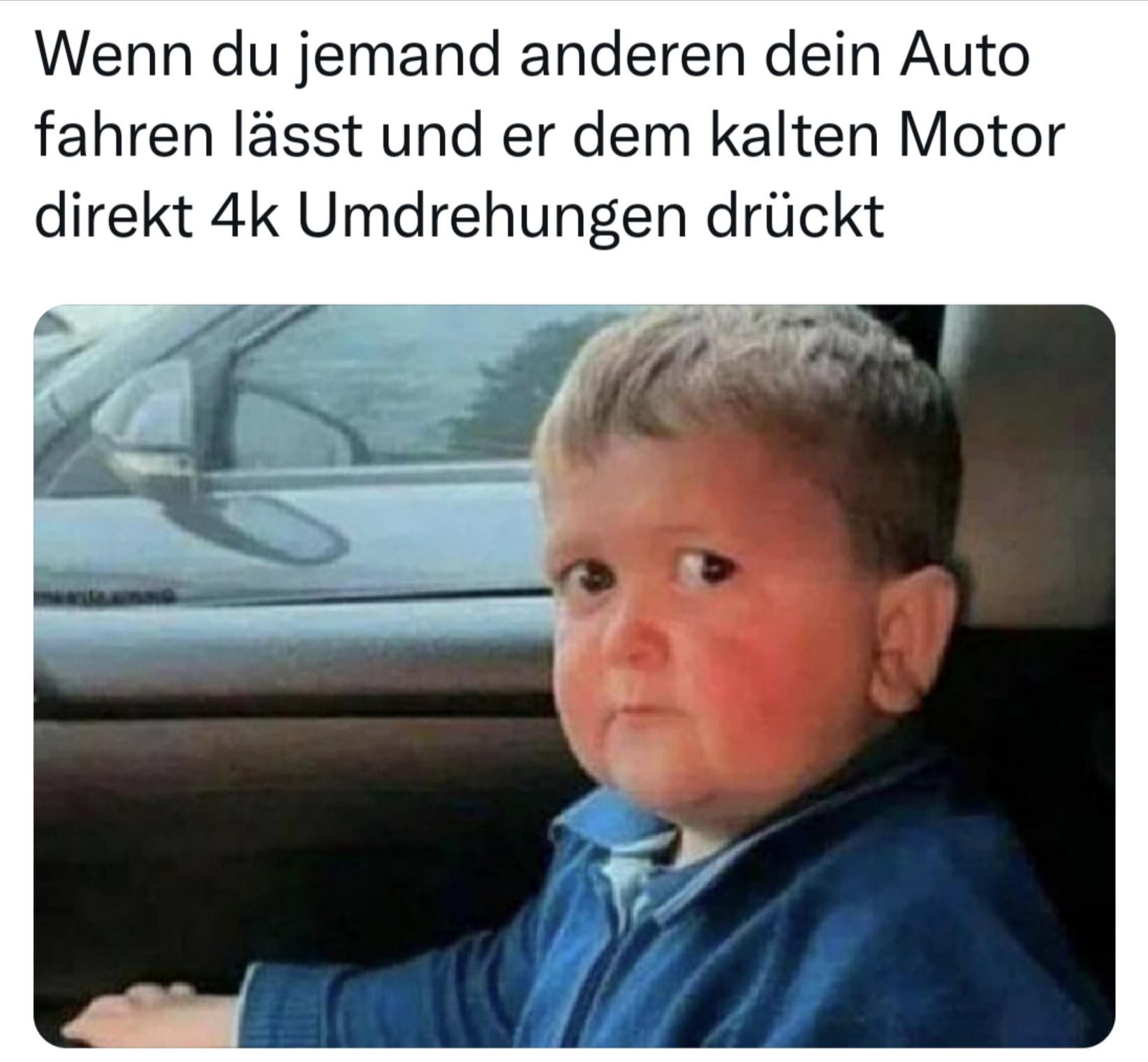 lol der junge Autofahrer