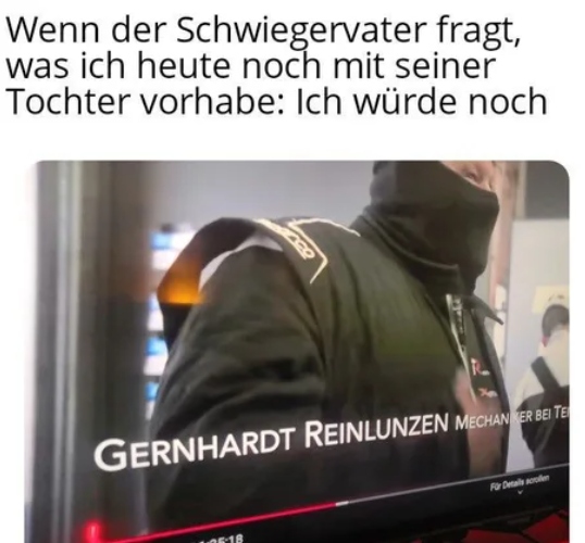 Mach ich generell so