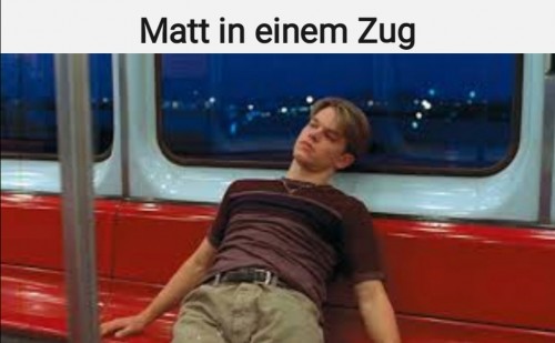 Matt in einem Zug