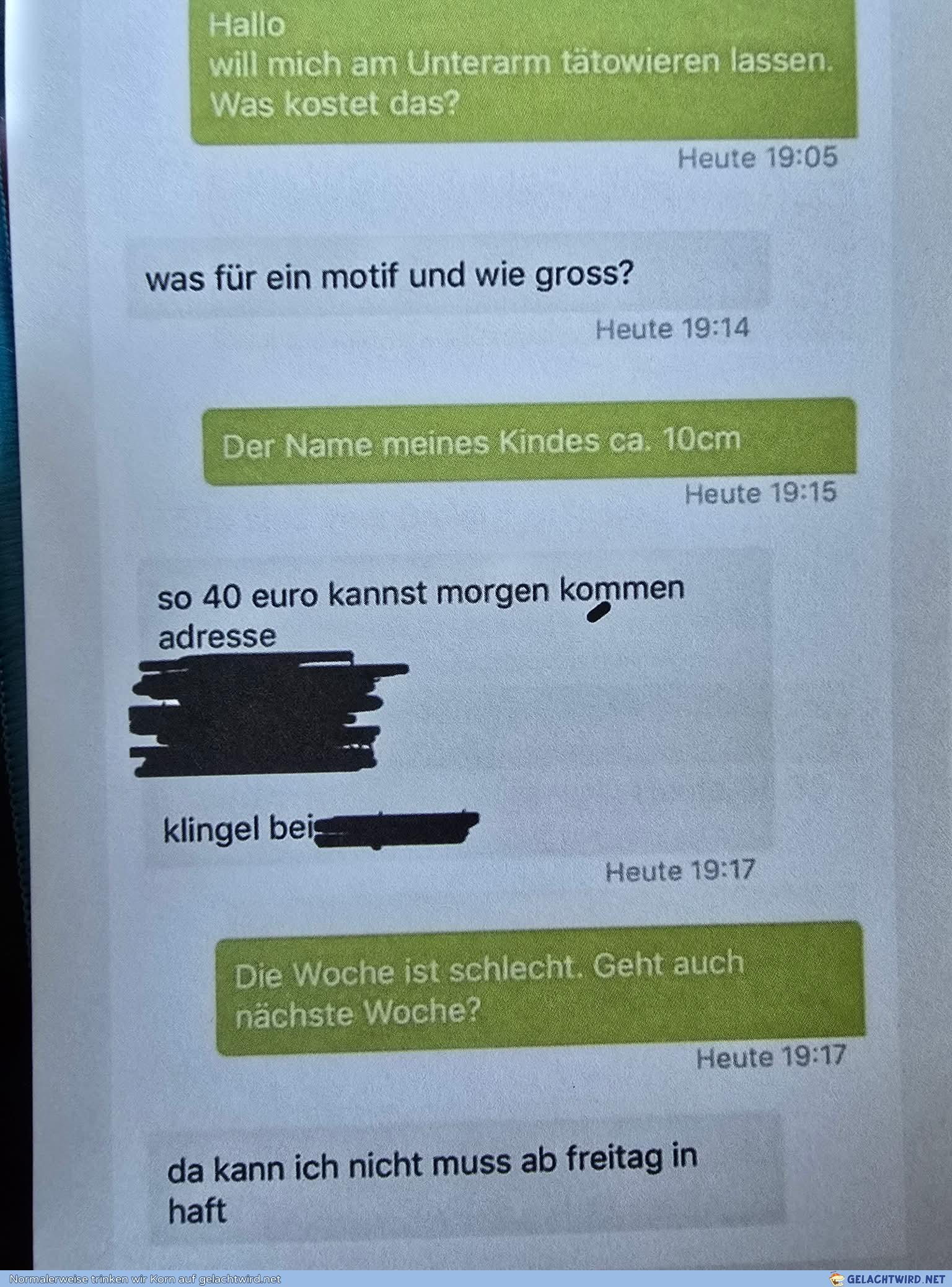 Muss schnell gehen