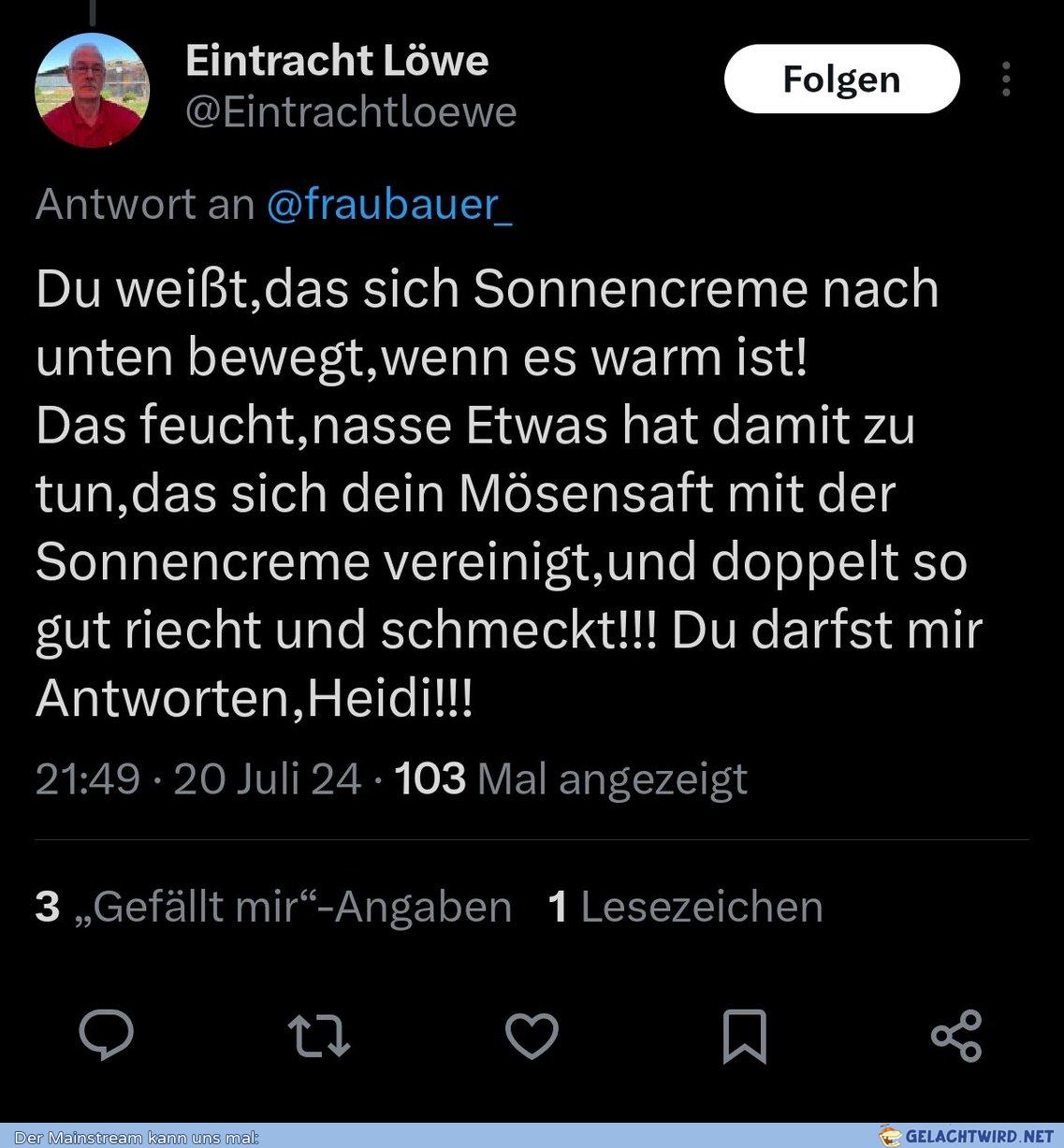 ob heidi wohl geantwortet hat?