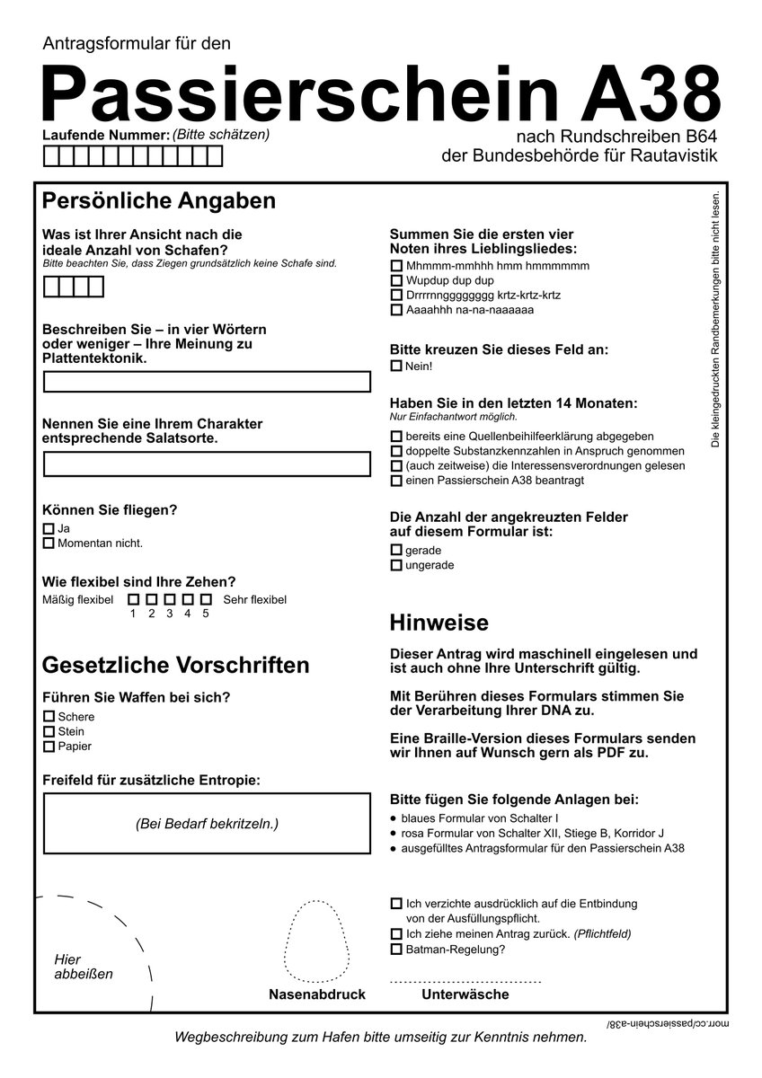 Passierschein A38