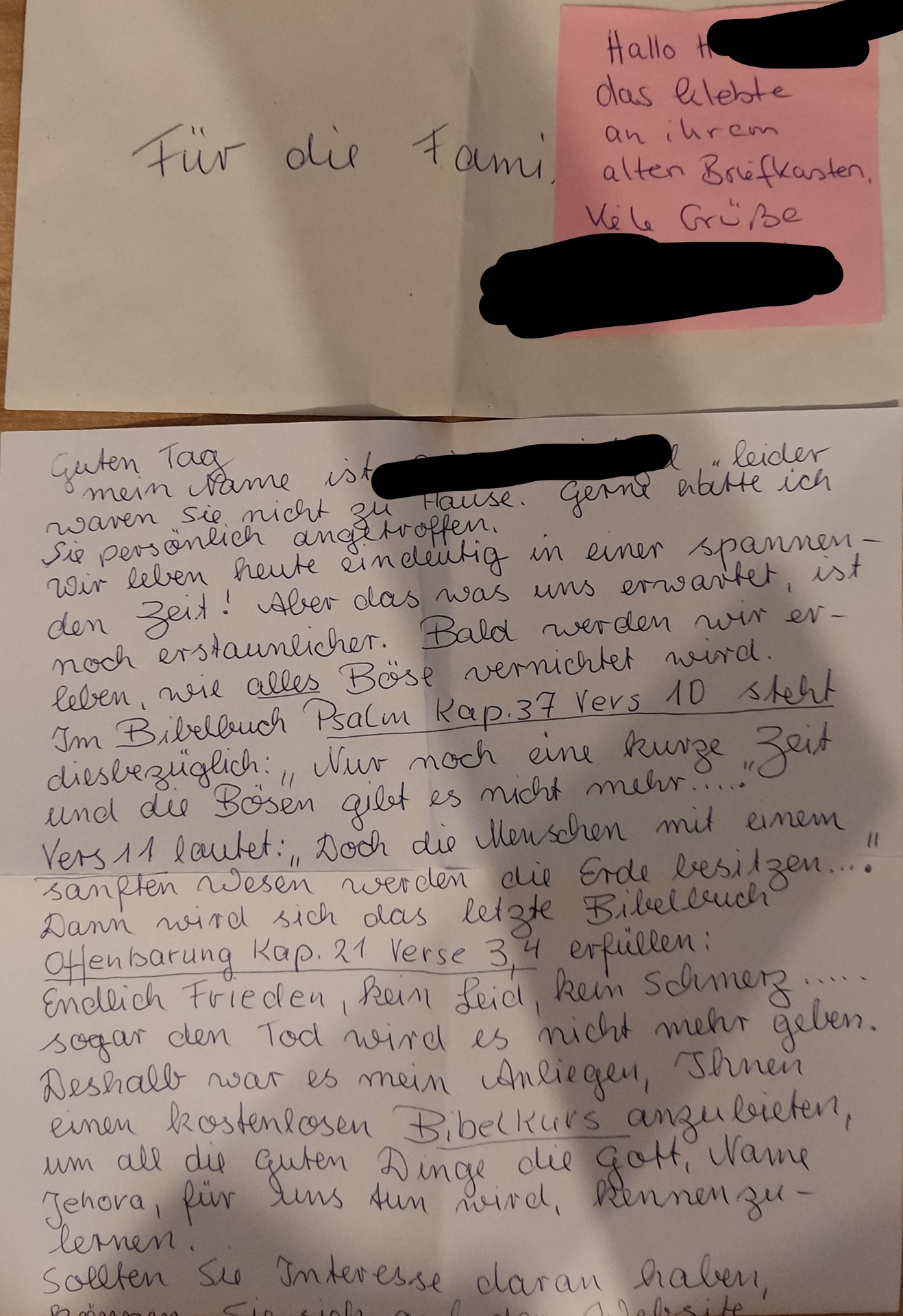 Prepper stalked mich