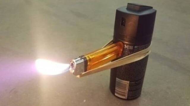 Selbstgebauter Flammenwerfer