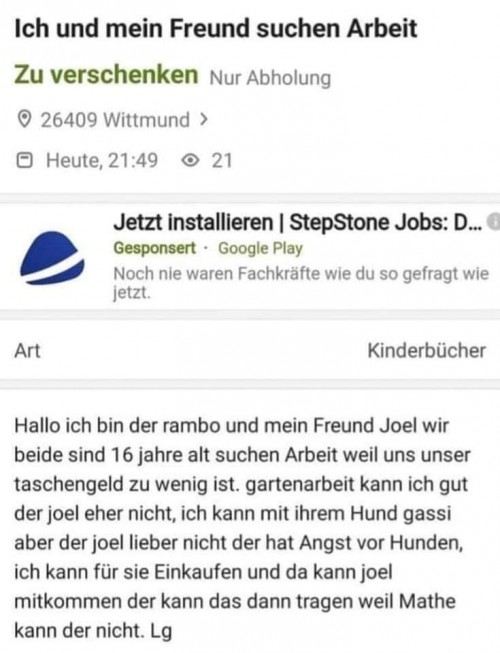 Sofort engagieren