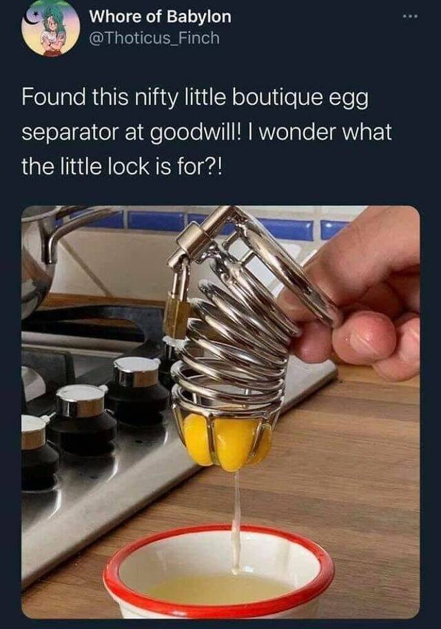 Sogenannter Eierseparator