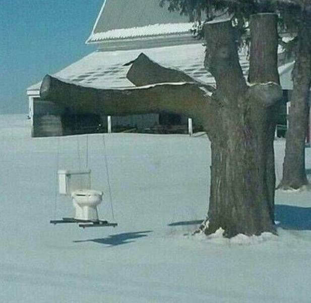 Spaß beim Kacken