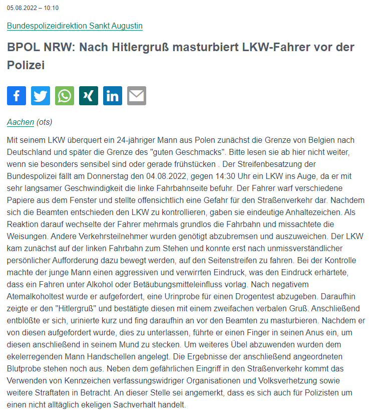 Wer von euch war das?