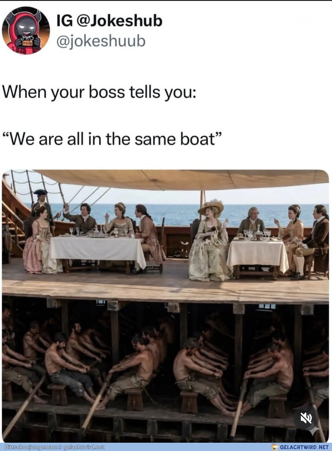 Wir sitzen alle in einem Boot