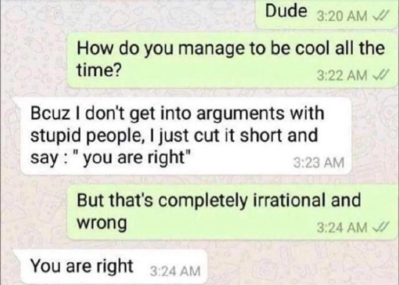 you are right